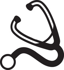 stethoscope medical device flat icon. Healthcare logo. Stethoscope Icon vector symbol for medical doctor and physician