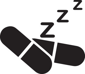 sleeping pills solid icon. Sleeping Pills icon