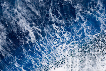 Sea and waves. Table made of epoxy resin.