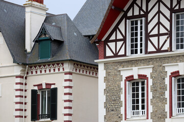 Magnificent traditional half-timbered facades of Normandy