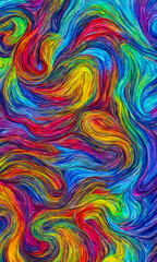 Horizontal colorful abstract wave background