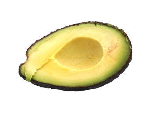 Demi avocat sans noyau isolé