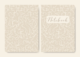 Universal abstract pastel colored template for notebook cover.