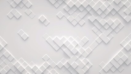Abstract motion background from random moving cubes, seamless loop animation