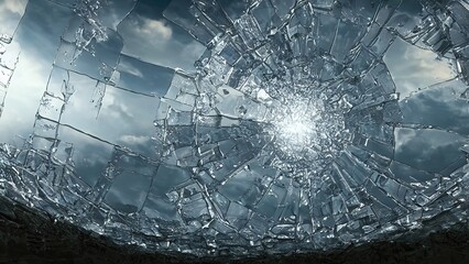 abstract glass background, broken glass