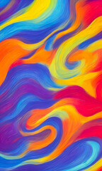 Obraz premium Horizontal colorful abstract wave background