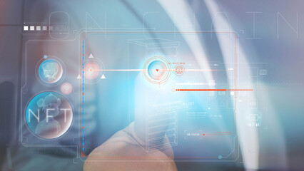 Launching the NFT data interface through finger identification.