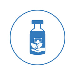 Medicine bottle remedy syrup icon | Circle version icon |