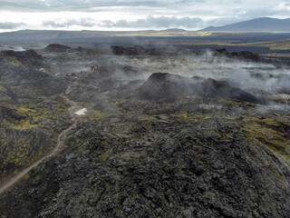 Krafla Iceland. Krafla is a caldera of about 10 km and with a 90 km long fissure located in the north of Iceland in the Mývatn region.