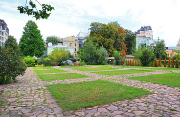 Foundation of the Church of the Fedorovsky Monastery in Kyiv, Ukraine