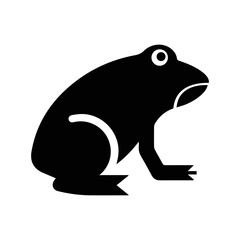 Animal nature wild frog icon | Black Vector illustration |