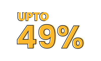 upto 49 percent typography sale vector, upto 49 percent vector