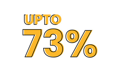 upto 73 percent typography sale vector, upto 73 percent vector