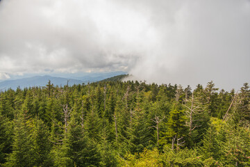 Break in the clouds over Great Smoky Mountains National Park