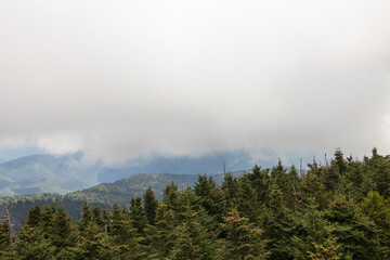 Fog and rain over the Great Smoky Mountains National Park