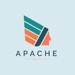 apache indian tribes logo template design for brand or company and others