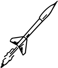 classification and types of missiles according to the launcher and target positions ballistic tactical missile in vector