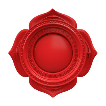 abstract red Muladhara chakra symbol, 3d modern illustration