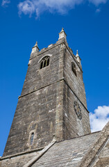Fototapeta na wymiar Tower of the Church of St. Protus and St. Hyacinth at Blisland, Cornwall, UK