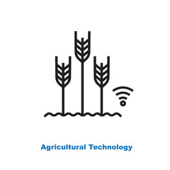 agriculture technology concept. editable vector. agriculture and farm concept.

