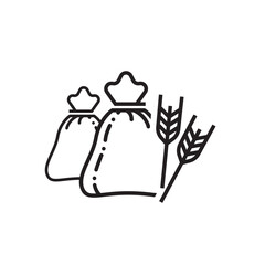 Wheat glyph icon, agriculture and farming, grain bag sign vector graphics. eps on a white background.
