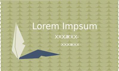 Green Business card pattern design.
