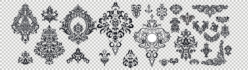 Vintage baroque frame scroll ornament engraving border floral retro pattern antique style acanthus foliage swirl decorative design element filigree calligraphy wedding - vector on a white background. 