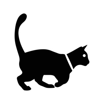 Animal domestic cat pet icon | Black Vector illustration |