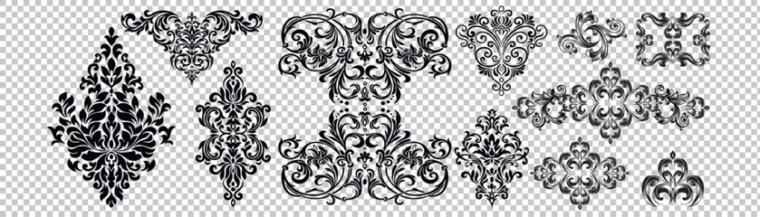 Vintage baroque frame scroll ornament engraving border floral retro pattern antique style acanthus foliage swirl decorative design element filigree calligraphy wedding - vector on a white background. 