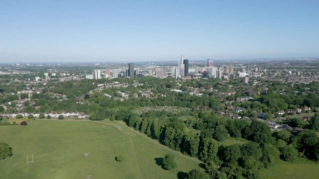 Drone footage of Croydon, England, UK
