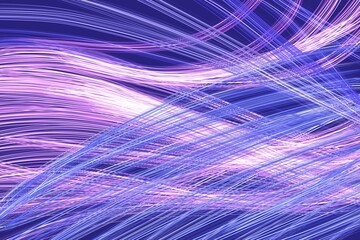 abstract background of luminous intertwined lines in lilac blue and white tones