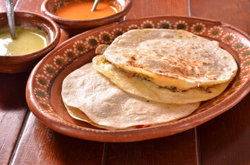 Quesadilla Whith Stew Mexican Food