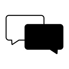 Naklejka premium Message icons. Speak icon. Dialog, chat speech bubble. Cloud icon. Chat message icon. Vector illustration. Stock image. 