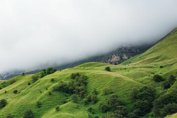 Beautiful mountains of Armenia on a cloudy day
