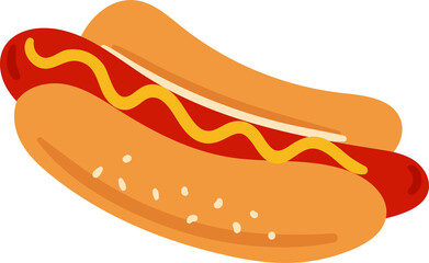 Hod dog icon. Hod dog illustrtion.