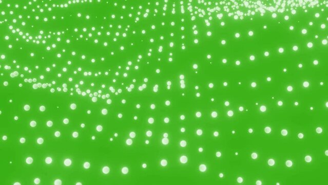 Wavy lines with dots. Design. Minimalistic animation with moving wavy dots. Dots move in linear waves