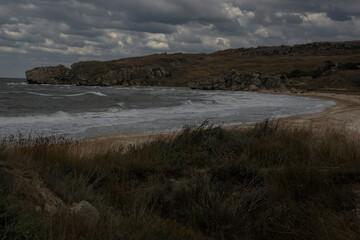 beach, sea, coast, ocean, water, landscape, sand, sky, rock, waves, nature, rocks, coastline, summer, wave, shore, island, bay, cliff, travel, sun, california, clouds, scenic, sunset