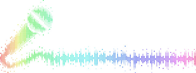 Sound wave microphone icon Equalizer background, karaoke graphic theme - obrazy, fototapety, plakaty
