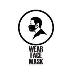 Medical face mask,Dust Protection for Hospital or pollution protect gear - vector illustration
