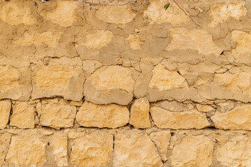 Stone wall in the village of Faiyum.