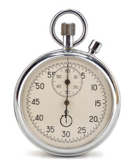 Fototapeta na wymiar old antique stopwatch isolated on white background