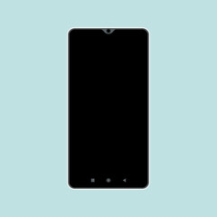 hand drawn smartphone. Vector flat design. 