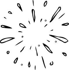 sunburst doodle, vintage radial burst, abstract line starburst vector collection