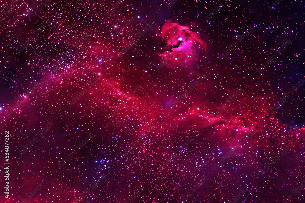 Canvas Prints beautiful red space nebula. elements of this image furnished by nasa