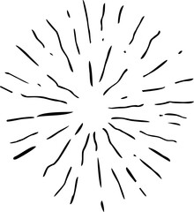 sunburst doodle, vintage radial burst, abstract line starburst vector collection