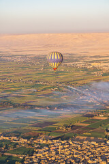 Hot air balloons taking tourist for a ride at Luxor.