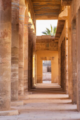 Columned building at the Karnak Temple complex in Luxor.
