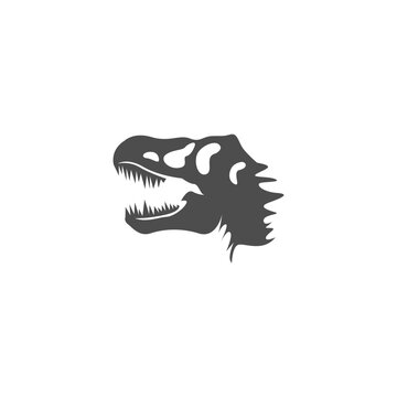 Dinosaur fossil icon design illustration