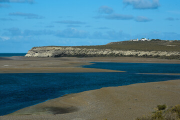 Caleta Valdes nature reserve landscape, in Peninsula Valdes, Unesco World Heritage Site, Patagonia Argentina