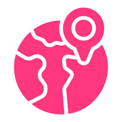 Obraz premium location gradient icon